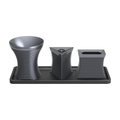 Havdalah Set, Grooved, Grey
