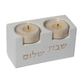 Candlesticks, Concrete/Stone Terazzo, Small, White
