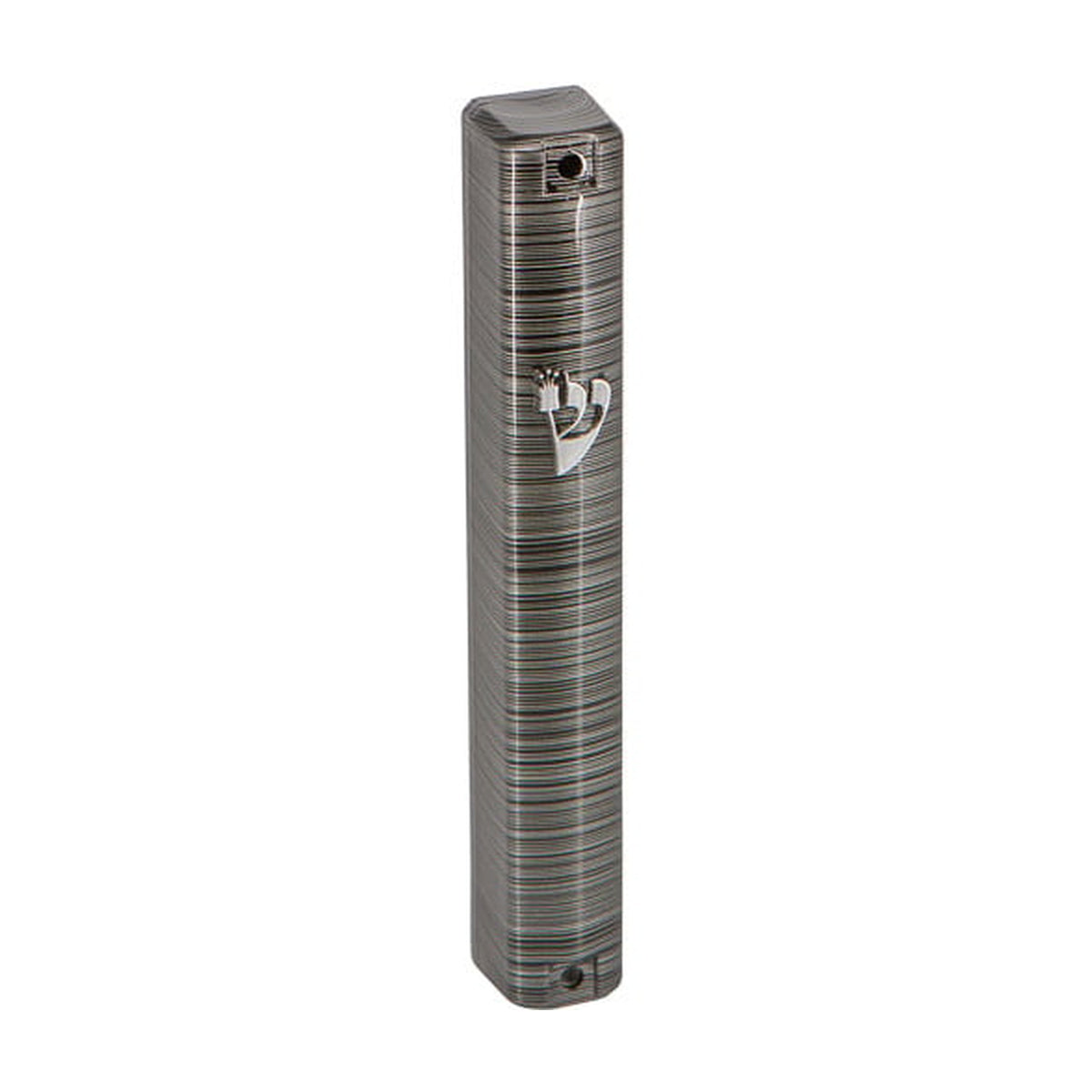 Grey Striped Mezuzah, Plastic, 12cm