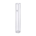 Clear Plastic Mezuzah with Silver Accent 12 cm