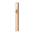 Gold Aluminum Mezuzah 12 cm-with Gold Metal Shin