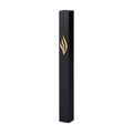 Black Aluminum Mezuzah 12 cm-with Gold Metal Shin