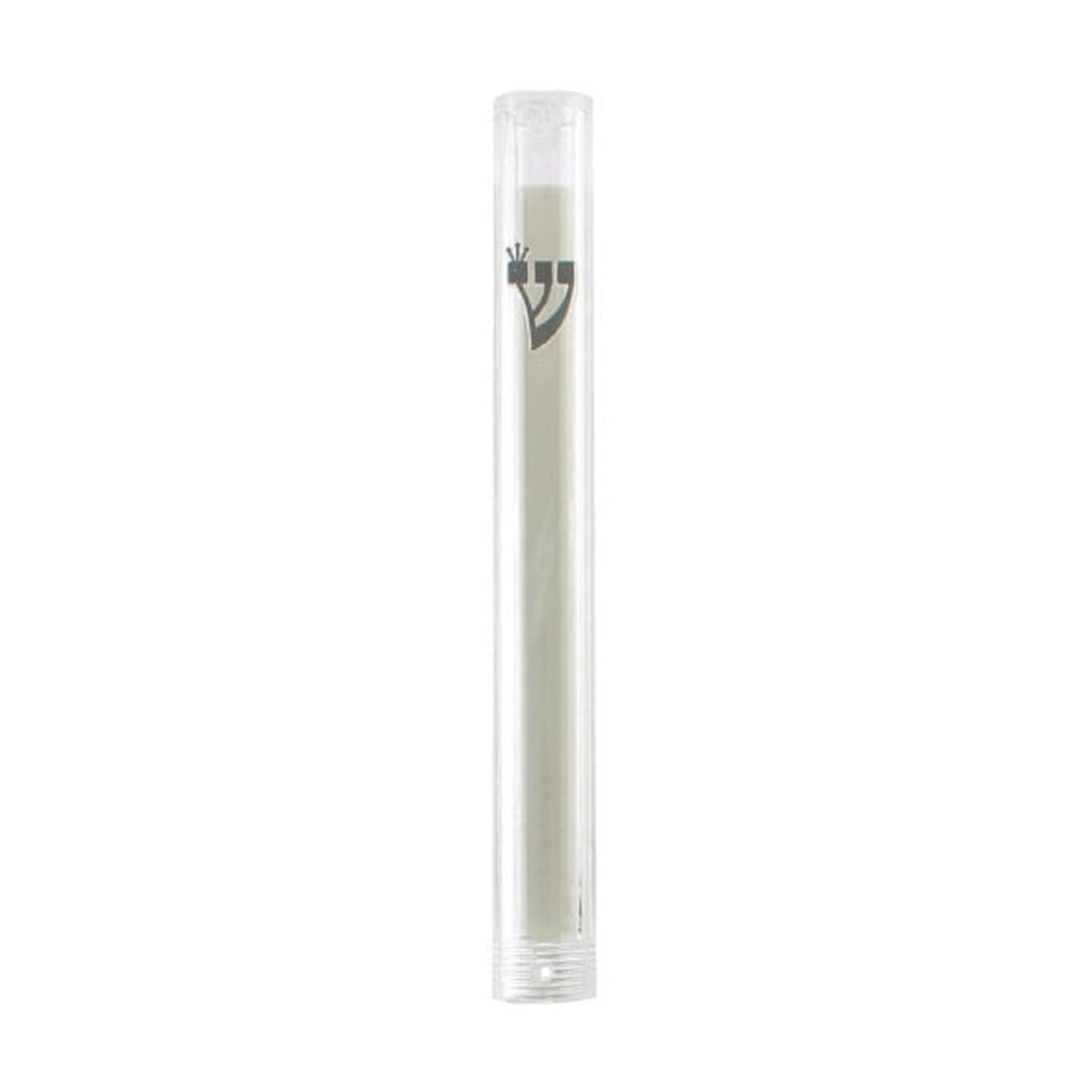 Mezuzah Case, Clear Plastic, 10cm