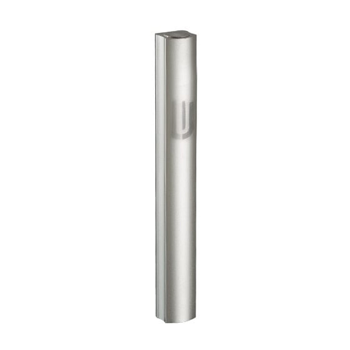 Mezuzah Case, Matte Silver Sandblasted Aluminum, 7cm