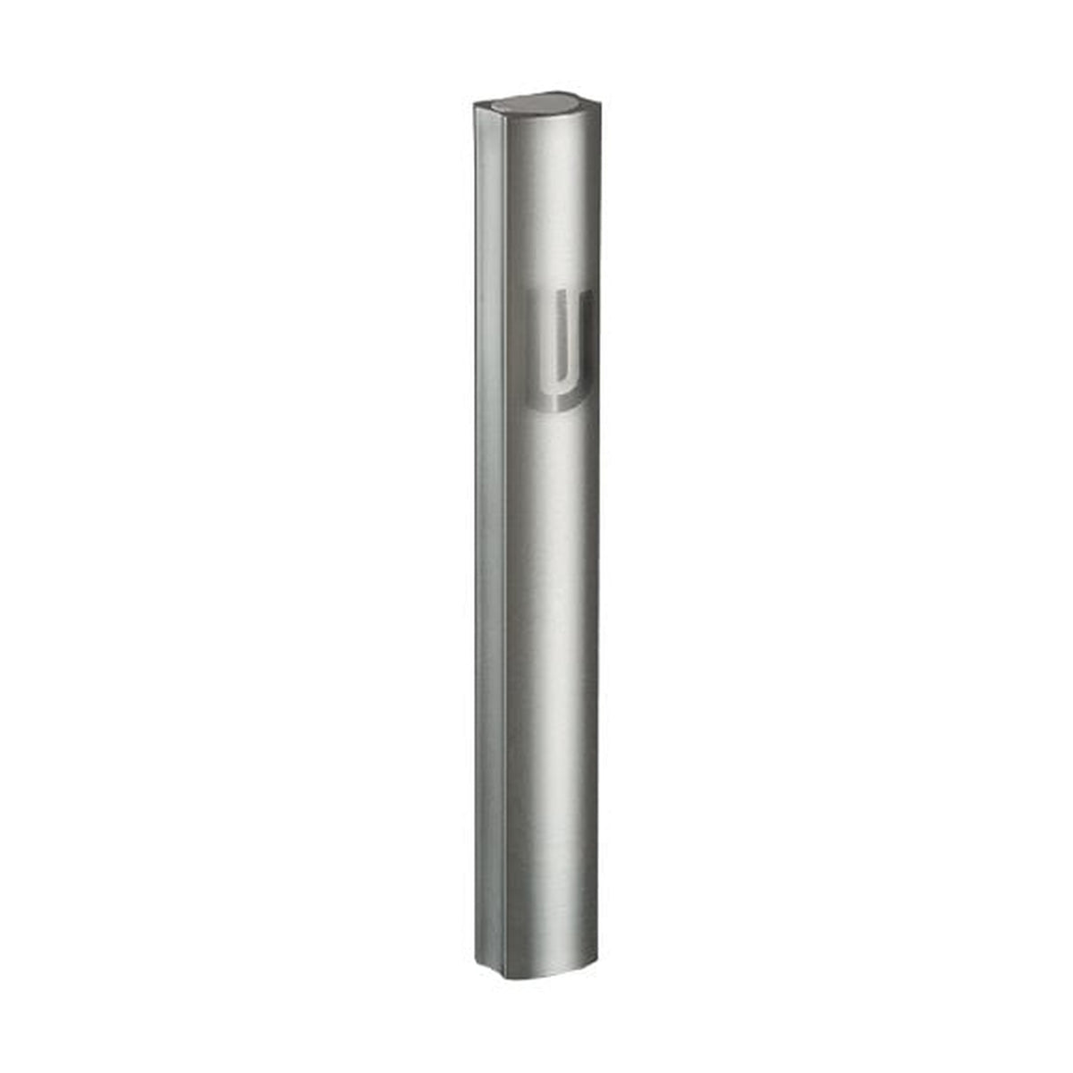 Mezuzah Case, Silver Sandblasted Aluminum, 10cm