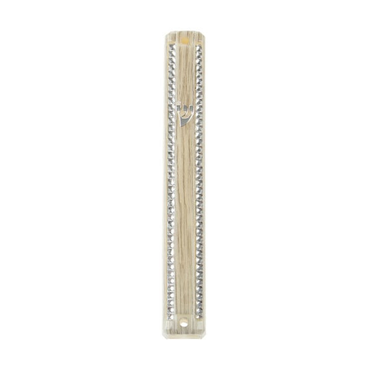 Mezuzah, Wood Effect with Gems