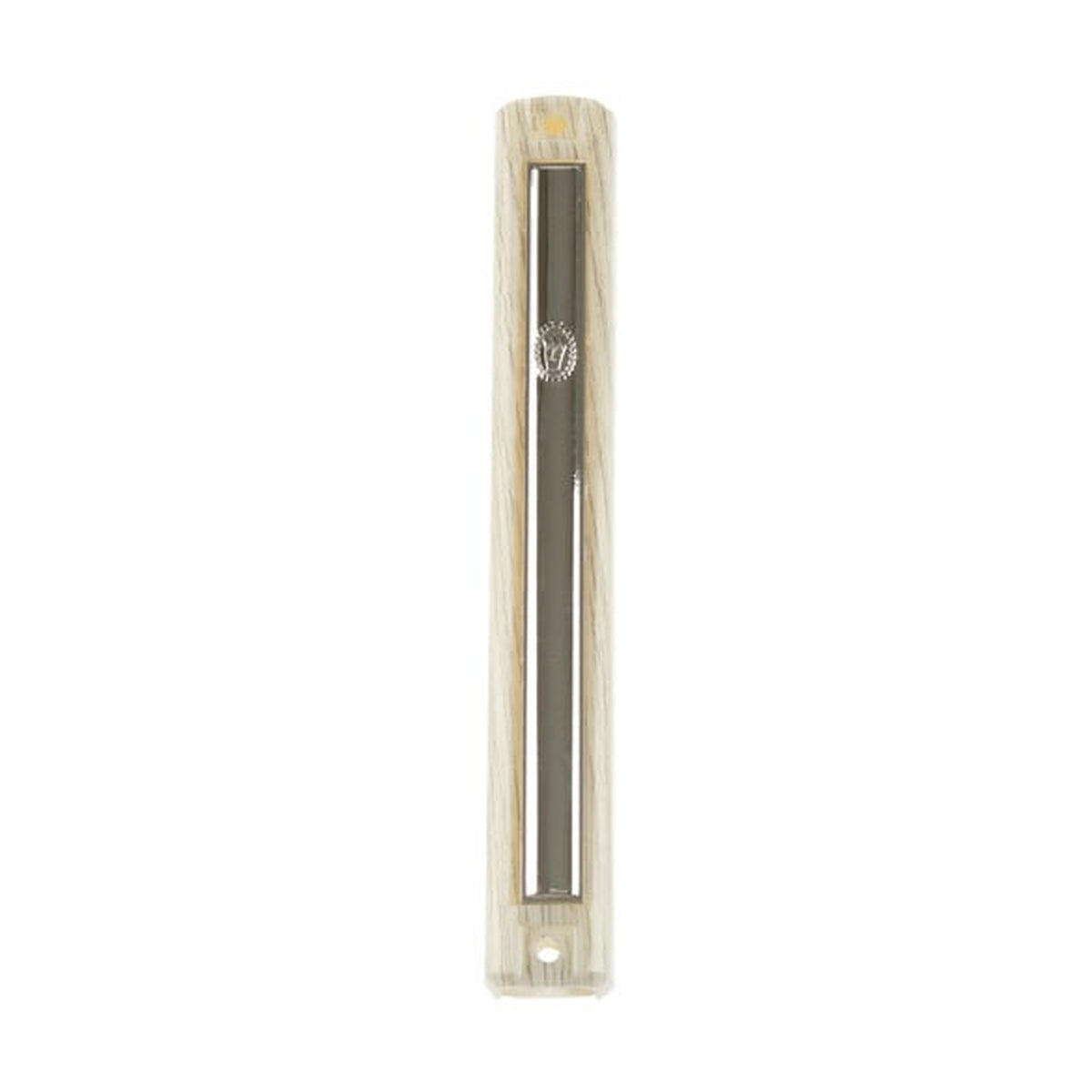 Mezuzah, Wood Effect with Metallic Plaque