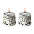 Jerusalem Shabbat Candlesticks - Round