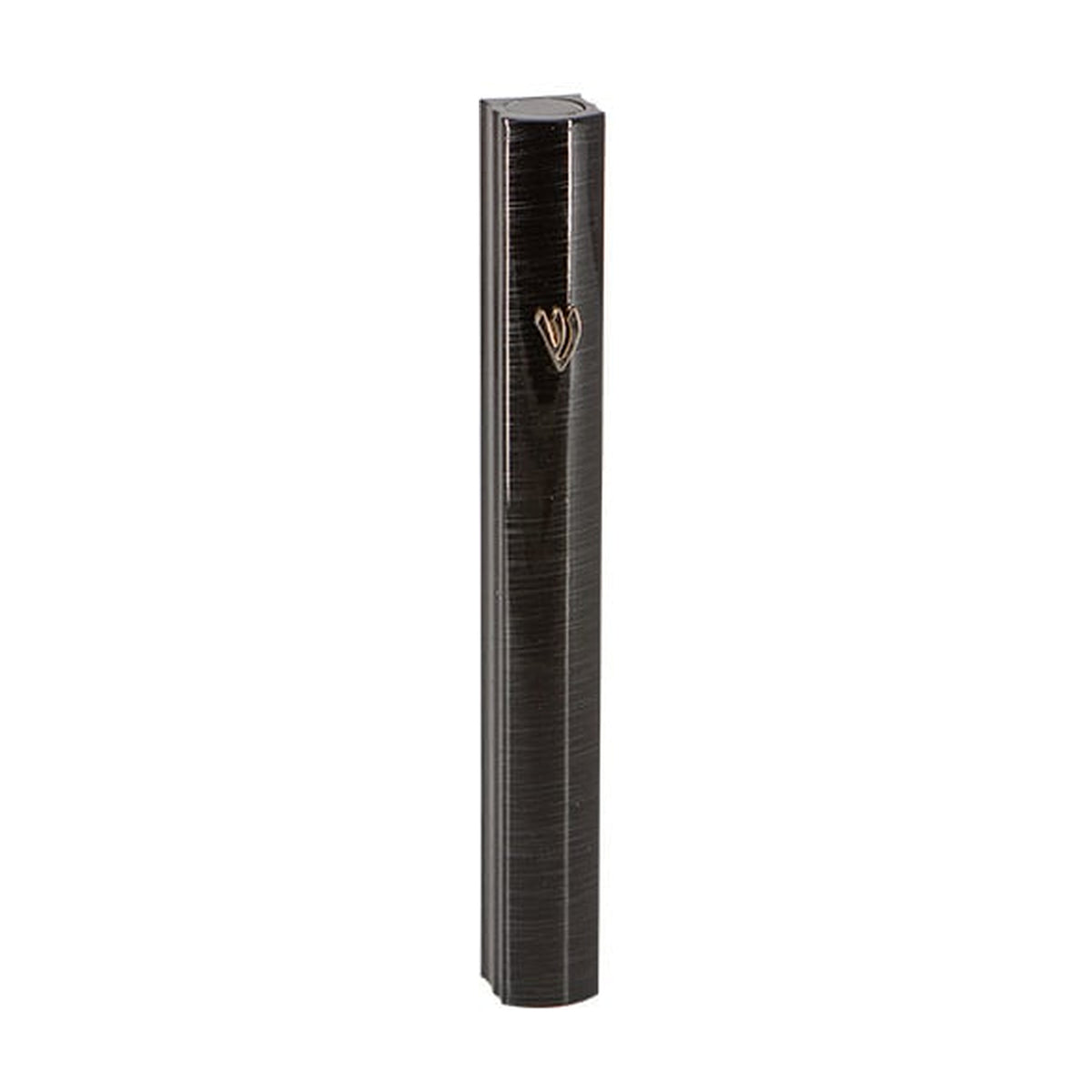 Black Mezuzah Case, Aluminum, 10cm