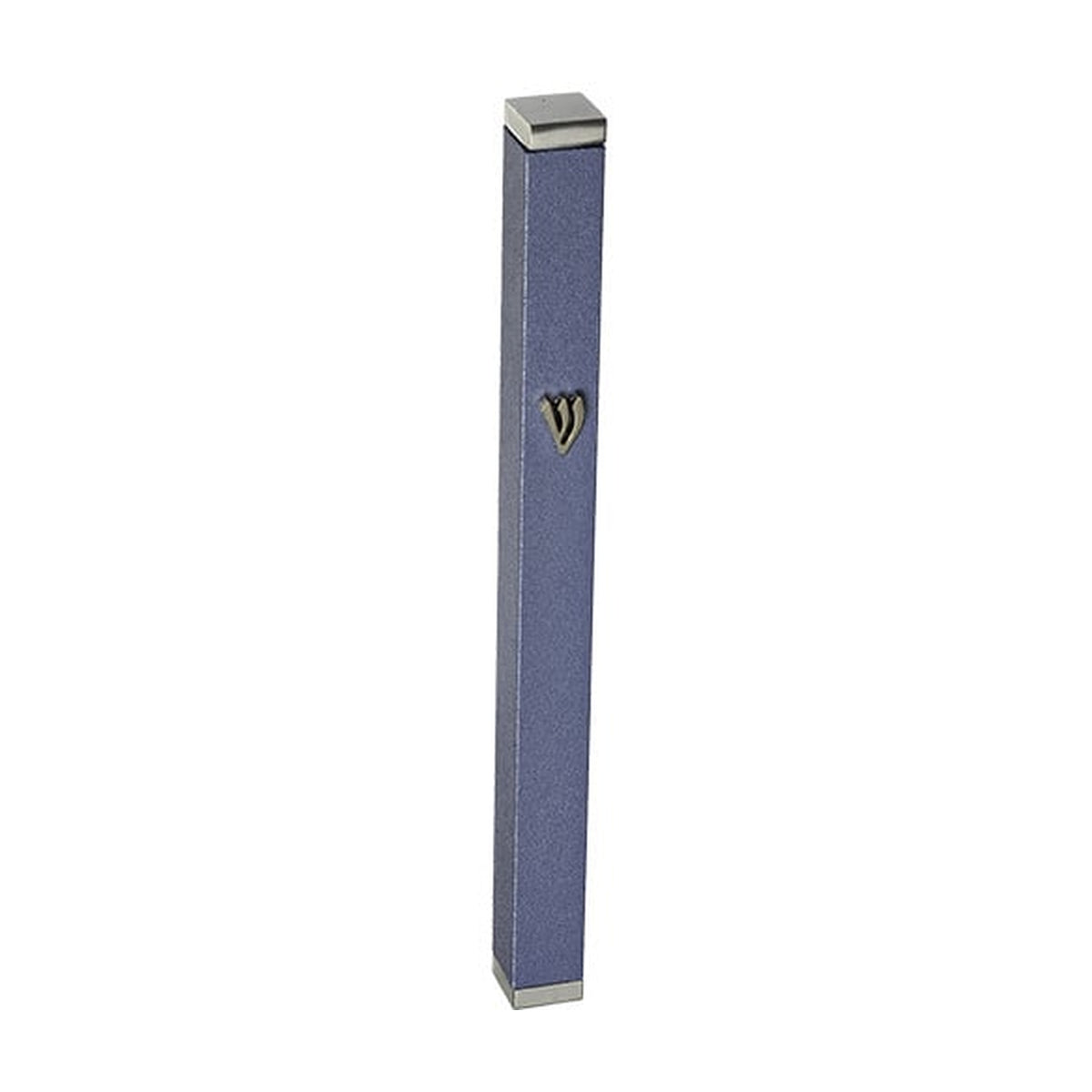 Mezuzah Case, Aluminum, 7cm- Blue with stoppers