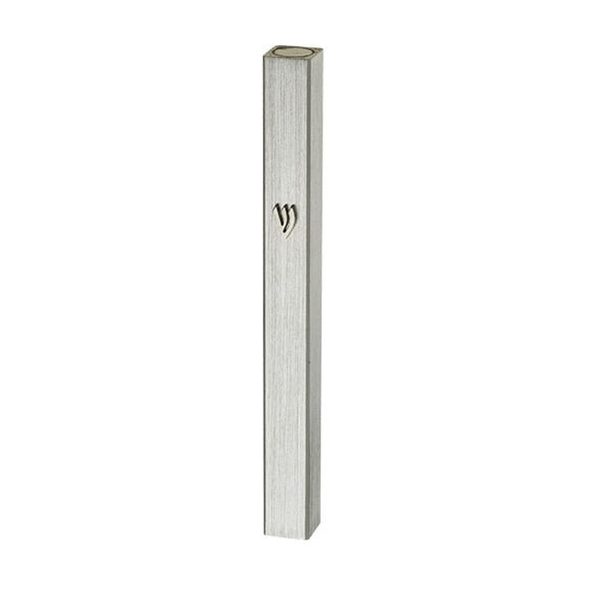 Mezuzah Case, Aluminum, 10cm- Silver