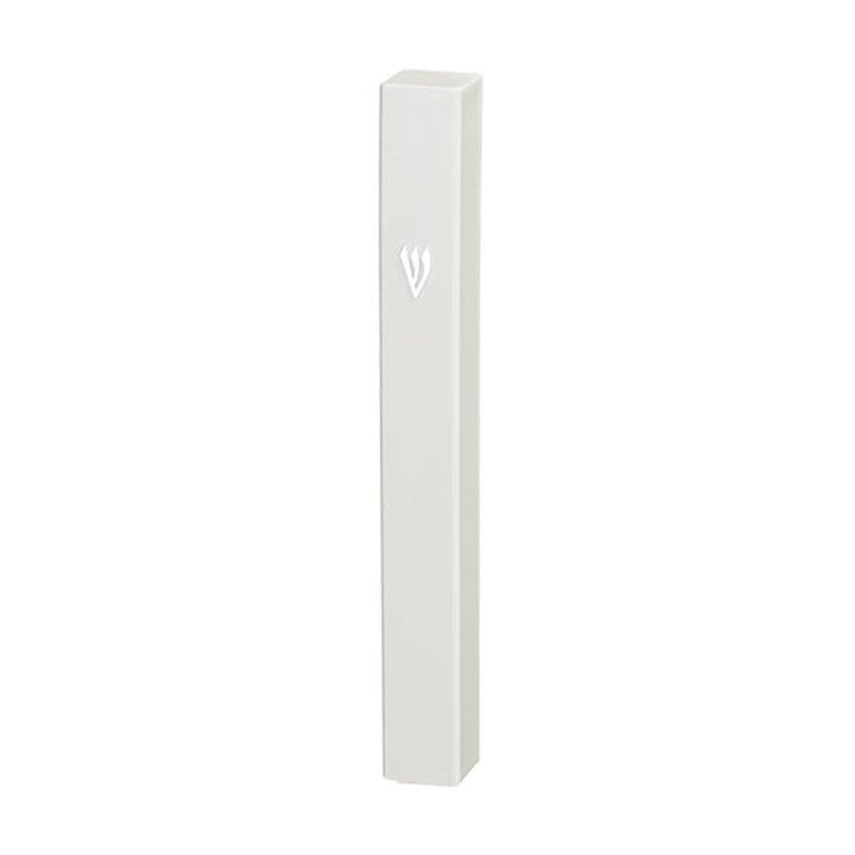 White Plastic Mezuzah, 10cm