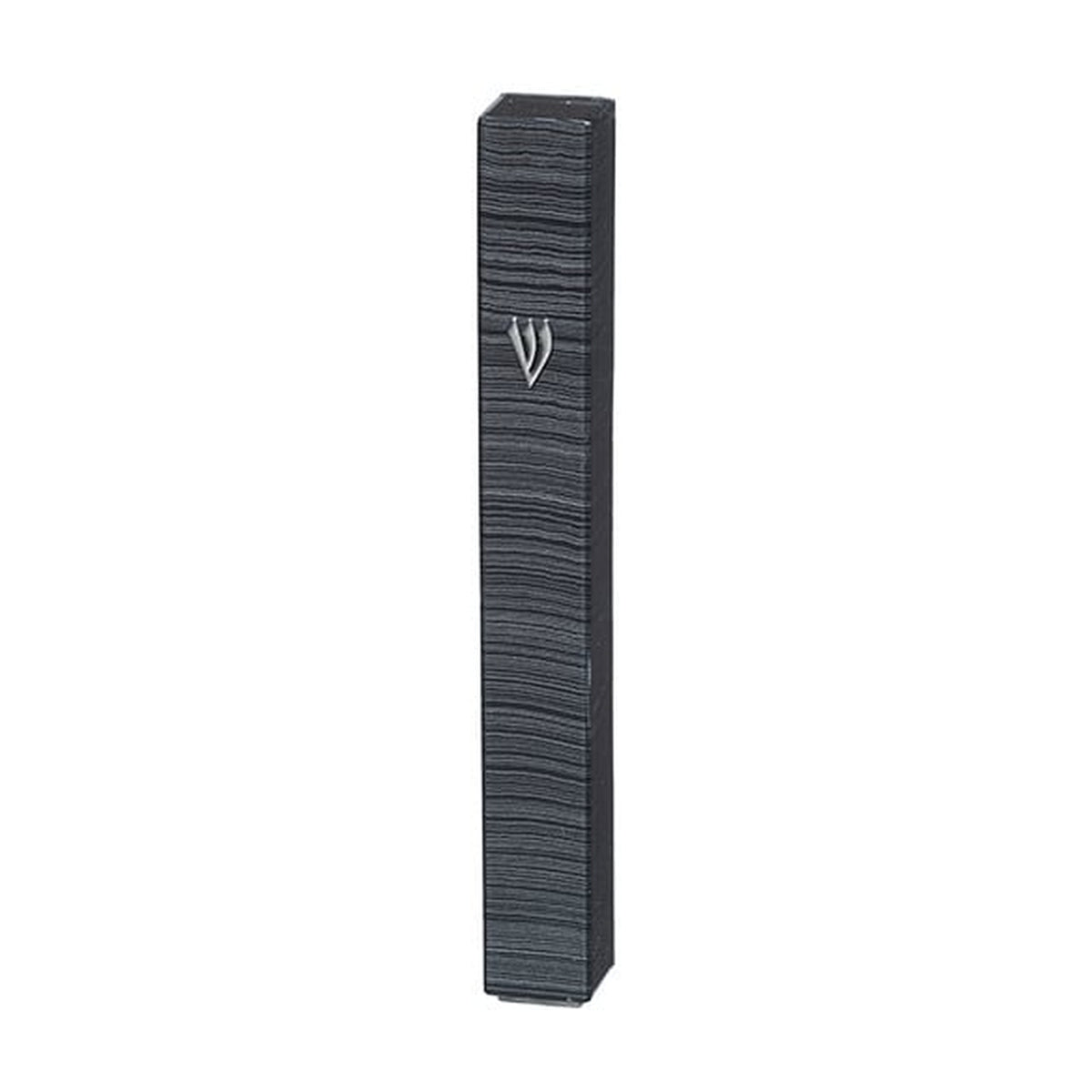 Black Stripes Plastic Mezuzah, 10cm