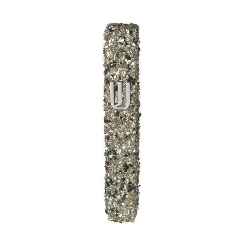 Glass Mezuzah with Crystals