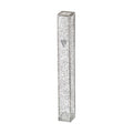 Acrylic Mezuzah with Grey Glitter, 10cm