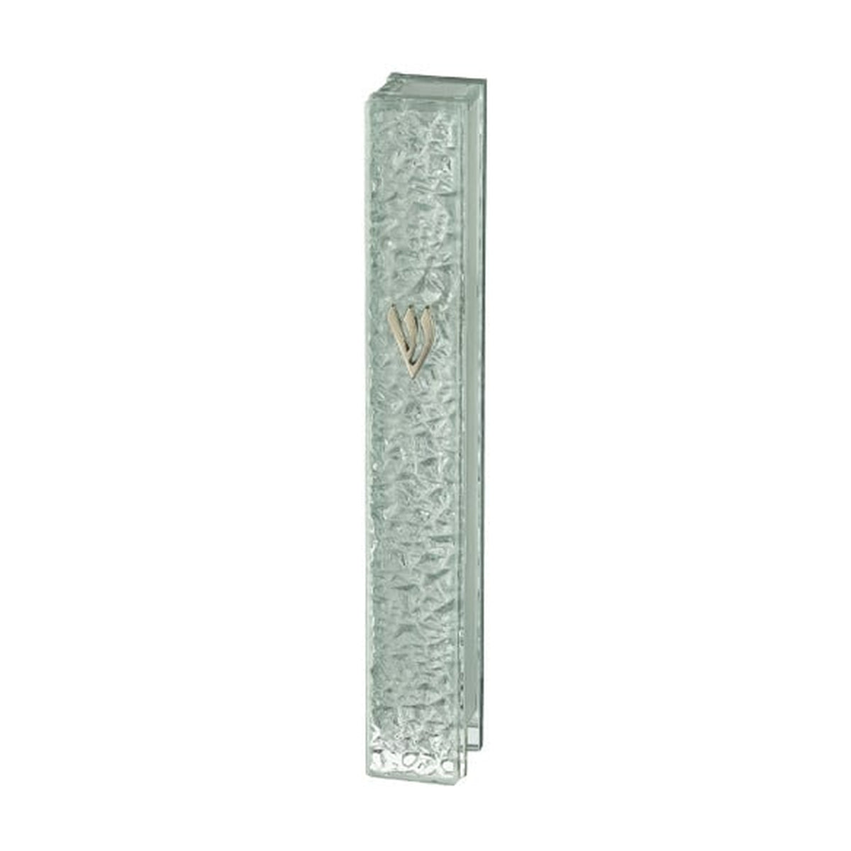 Glass Mezuzah, 10cm - ''Bubbles'' Design