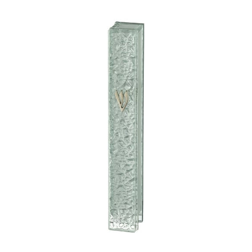 Glass Mezuzah, 10cm - ''Bubbles'' Design