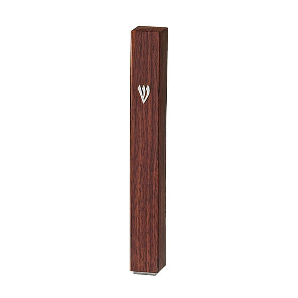 Wood-Effect Plastic Mezuzah, 10cm