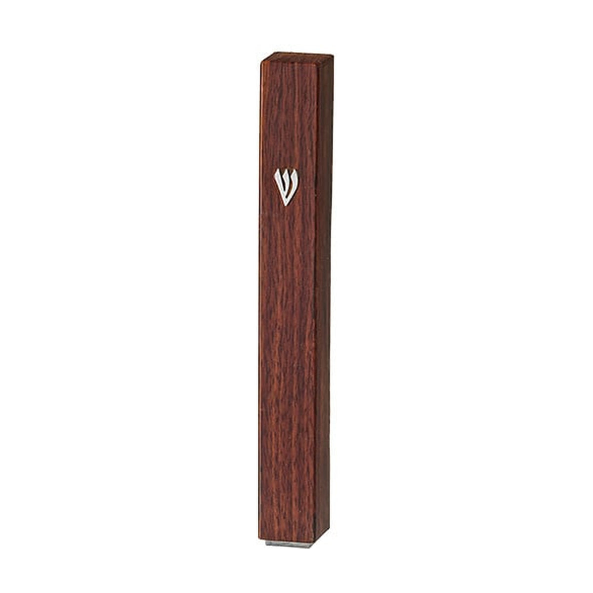 Wood-Effect Plastic Mezuzah, 10cm