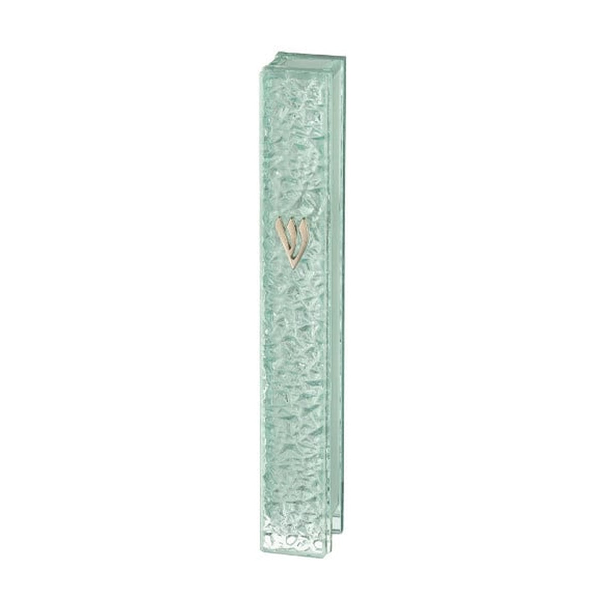 Glass Mezuzah with Silicon Cork 7 cm - "Bubbles" Design
