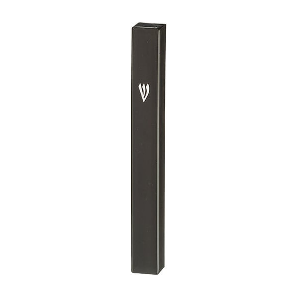 Heavy-Duty Black Plastic Mezuzah, 12cm
