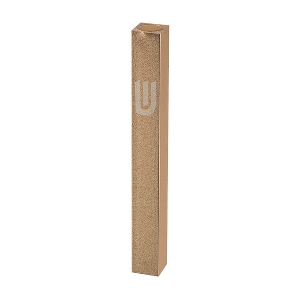 Aluminum Mezuzah, 12cm, Matte Gold