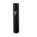 Black Concrete Look Mezuzah with Silver Shin 12 cm