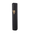 Black & Gold Concrete Mezuzah Case - Stone 12cm