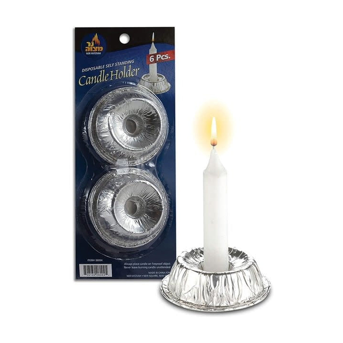 Disposable Foil Candlesticks, 6pcs