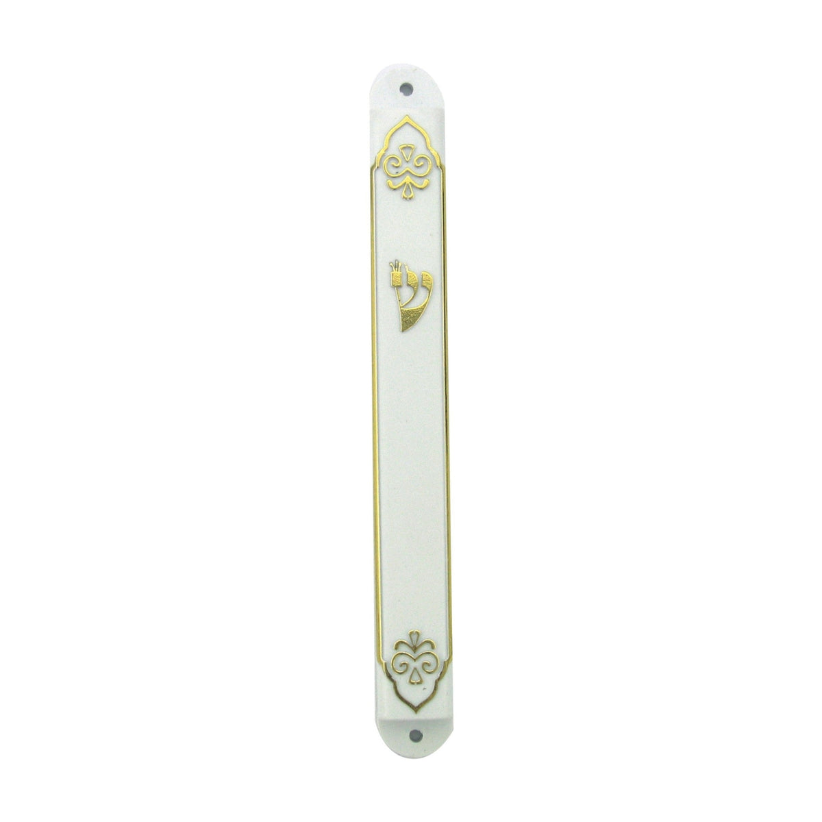 Mezuzah, White Plastic, 12cm