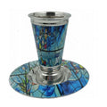 Kiddush Cup with Tray, Hammered