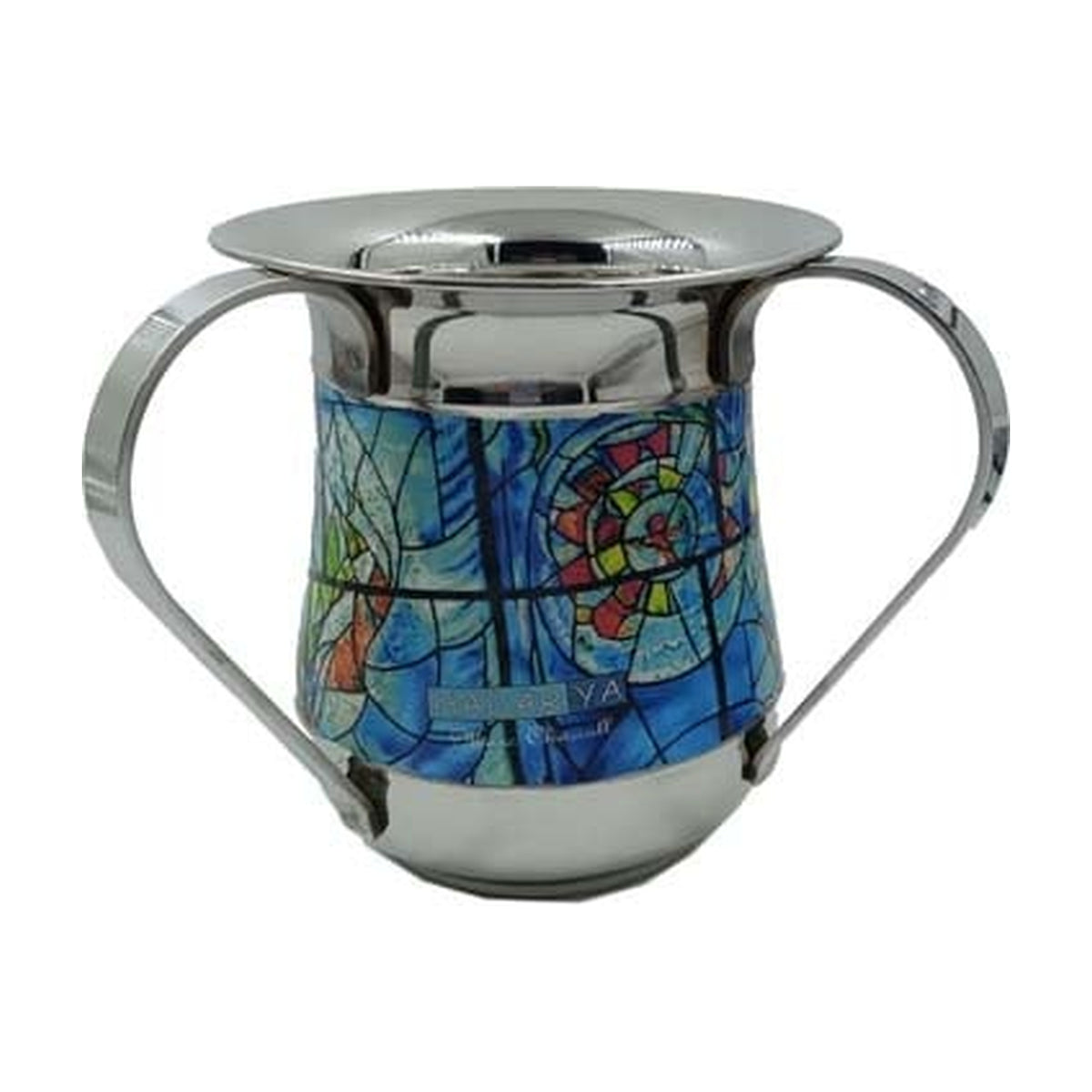 Stainless Steel Washing Cup with Chagall Windows Epoxy Décor