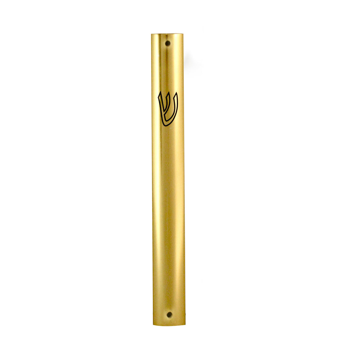 Plain Gold Mezuzah, Aluminum- 10cm