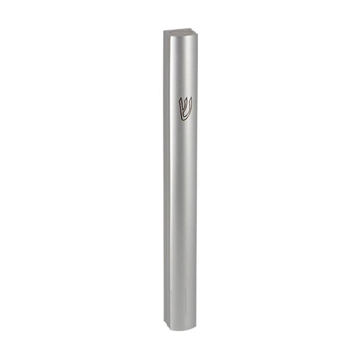 Mezuzah Case, Silver Aluminum, 10cm
