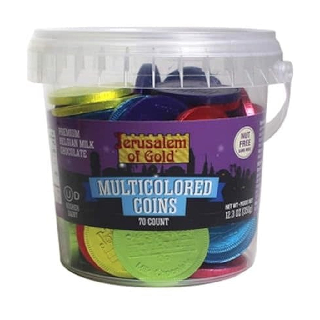Chocolate Chanukah Gelt, Milk Chocolate, Tub of 70 Coins