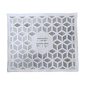 White 3D Velvet Challah Cover 40x50 cm