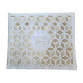 Beige 3D Velvet Challah Cover 40x50 cm