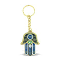 Hamsa Key Holder - Blue Mazal, 4 cm