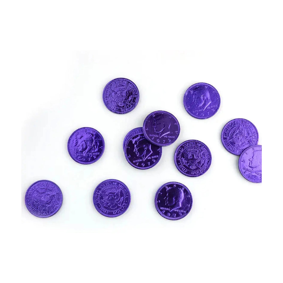 Milk Chocolate Coins, Purple, 1lb