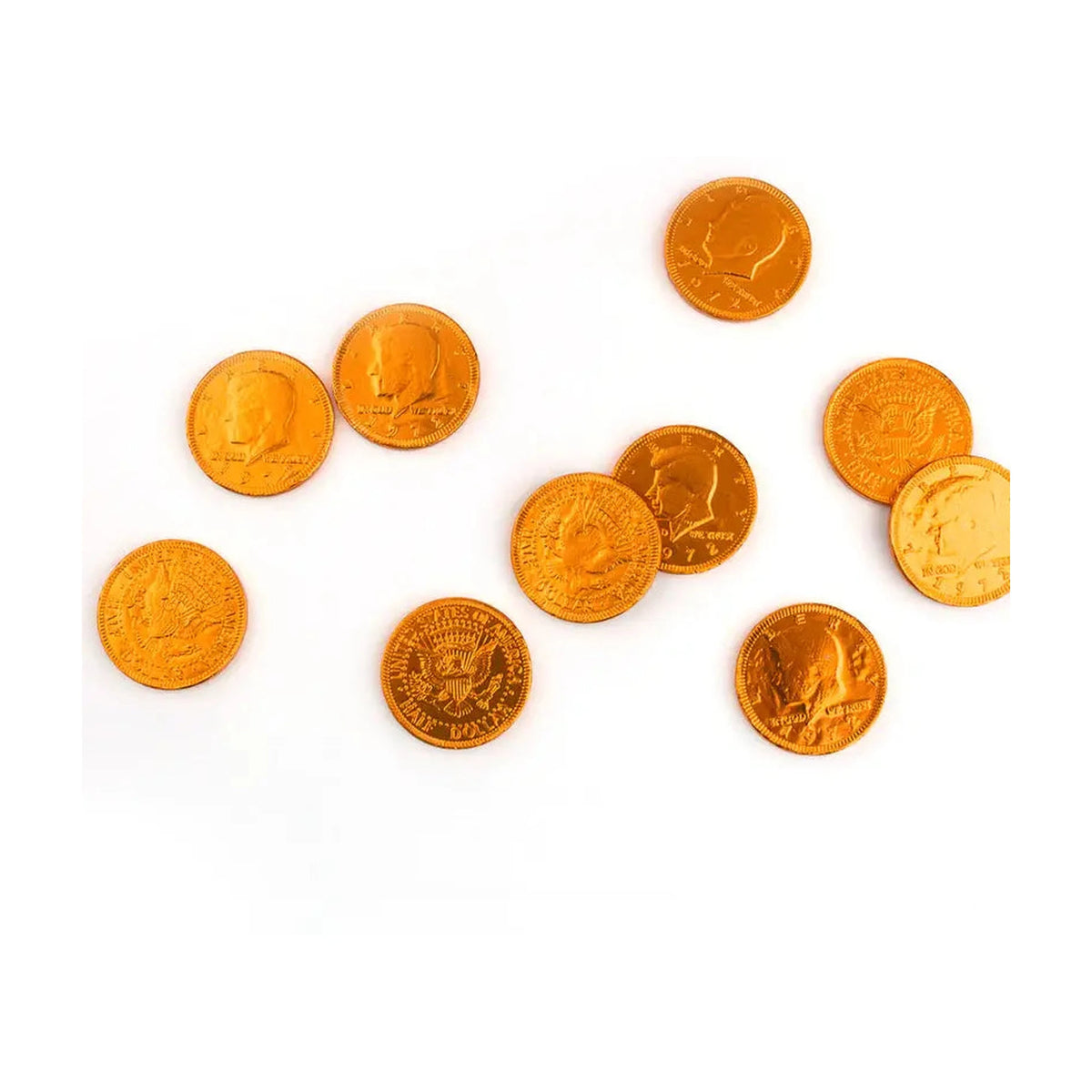 Milk Chocolate Coins, Orange, 1lb