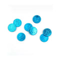 Milk Chocolate Coins, Caribbean Blue, 1lb