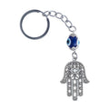 Hamsa with Eye Charm Keychain 4 cm - Nickel