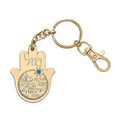 Mazal - Jerusalem - Gold Hamsa - Keychain