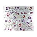 Organic Eco-Friendly Challah Cover with Embroidery - Purple Shades Pomegranates