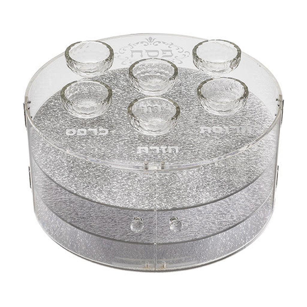Acrylic Passover Tray with Three Levels (17x38 cm)