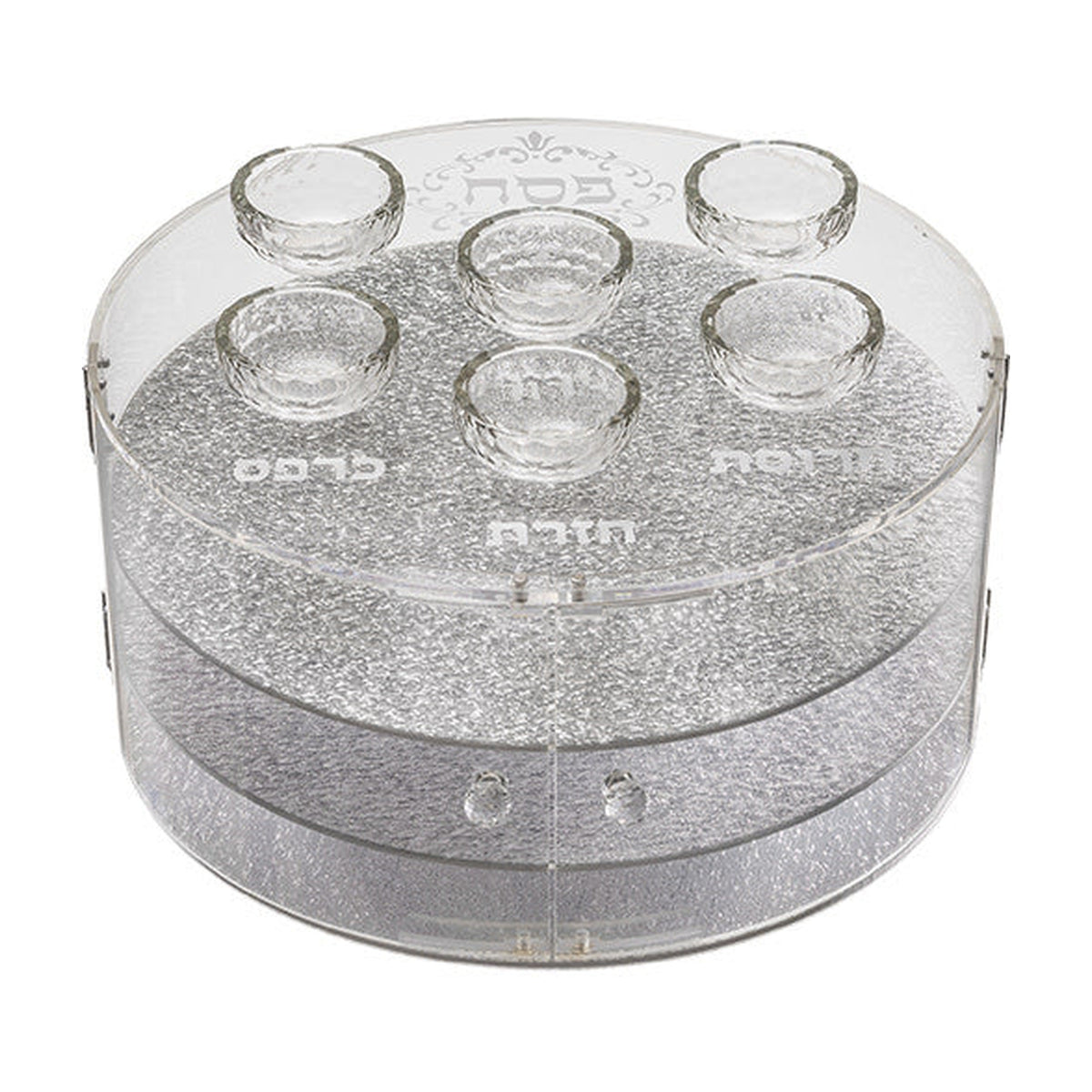Acrylic Passover Tray with Three Levels (17x38 cm)