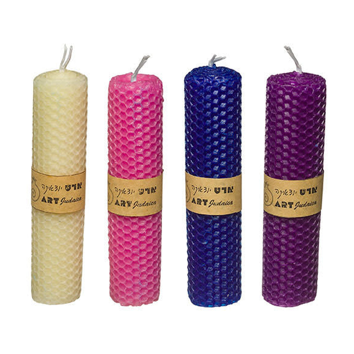 Hand-Rolled Beeswax Havdallah Candle, Assorted Colours