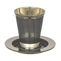 Kiddush Cup with Saucer – Gray (9 cm)