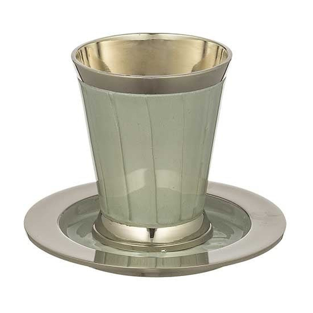 Kiddush Cup with Saucer – Silver (9 cm)