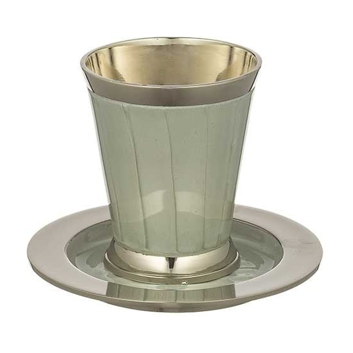Kiddush Cup with Saucer – Silver (9 cm)